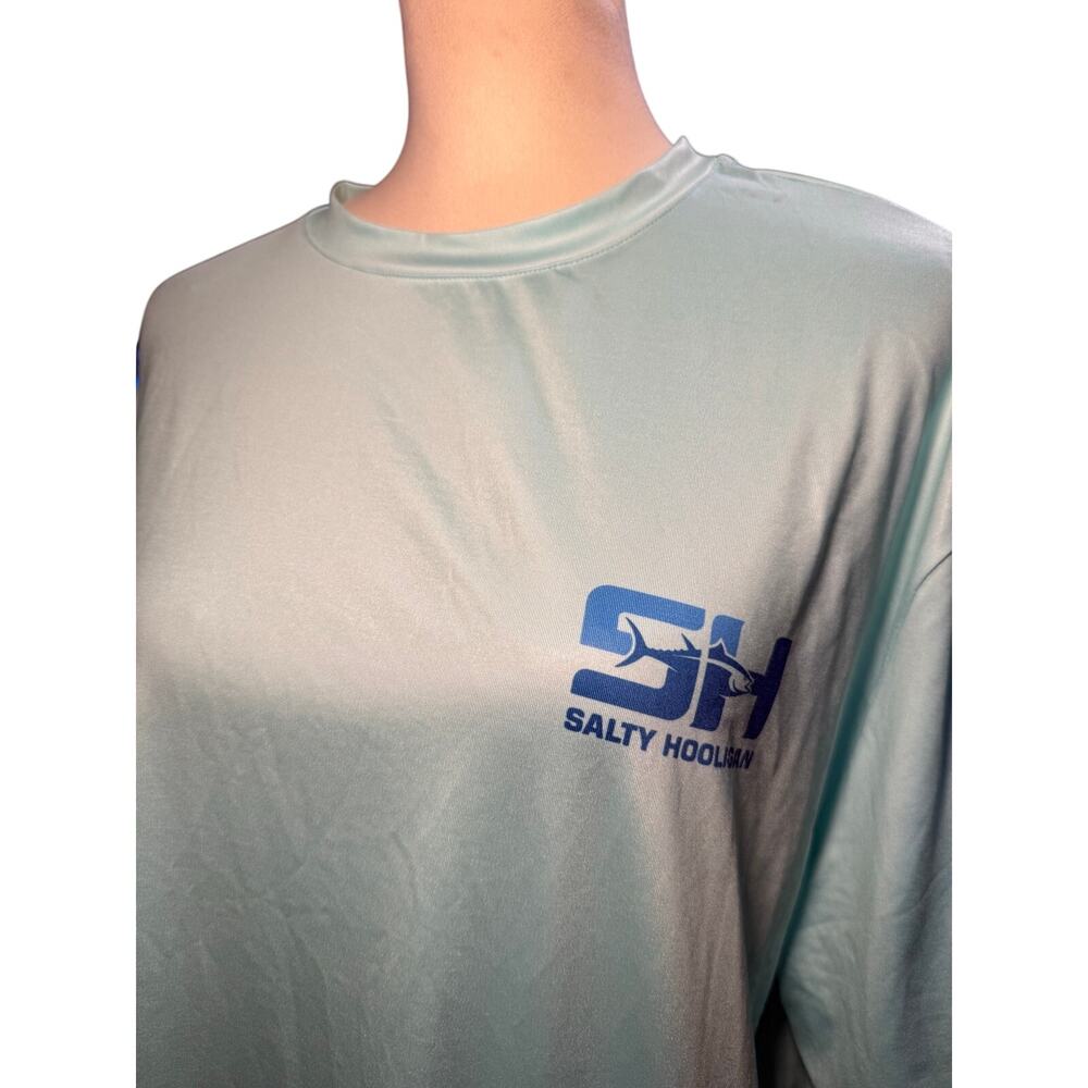 Salty Hooligan Fishing Short Sleeve Performance Shirt, UPF 50+, Men's 2XL, NWT